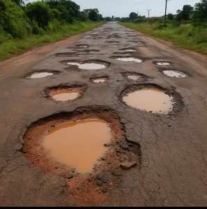 Illustration of Bad Portion of Highway